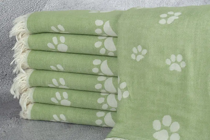 Memorial Gift, Sand-resistant towel, Girl Trip Party Favor, Personalized Beach Towel, Travel Towel, Soft towel, 70x36 Cotton Paw Design Towel - 2
