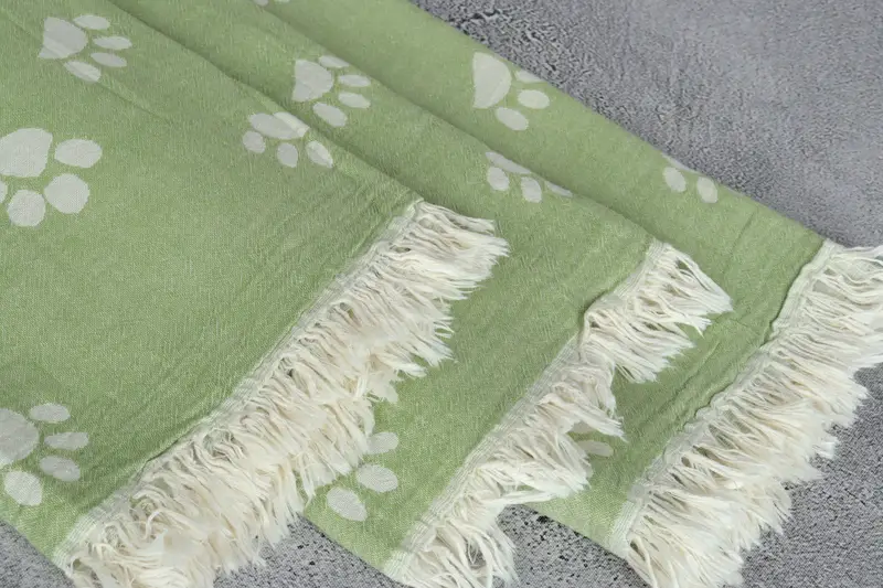 Memorial Gift, Sand-resistant towel, Girl Trip Party Favor, Personalized Beach Towel, Travel Towel, Soft towel, 70x36 Cotton Paw Design Towel - 6
