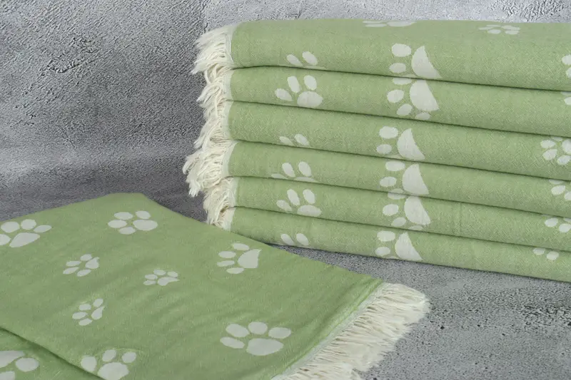 Memorial Gift, Sand-resistant towel, Girl Trip Party Favor, Personalized Beach Towel, Travel Towel, Soft towel, 70x36 Cotton Paw Design Towel - 3