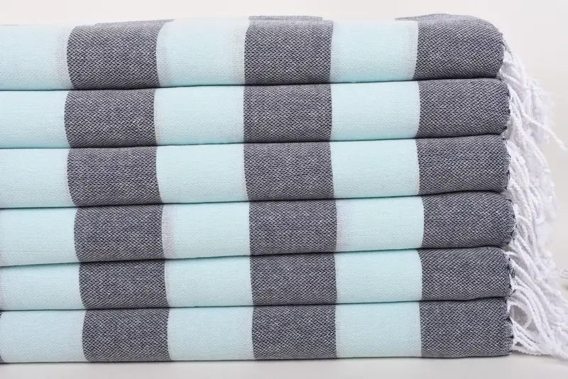 Wedding Favors, 40x18 Cotton Striped Towel, Wedding Hand Made Gift, Monogram Hand Towel, Kitchen Towel, First Wedding Anniversary Gift, Custom Gifts - 6
