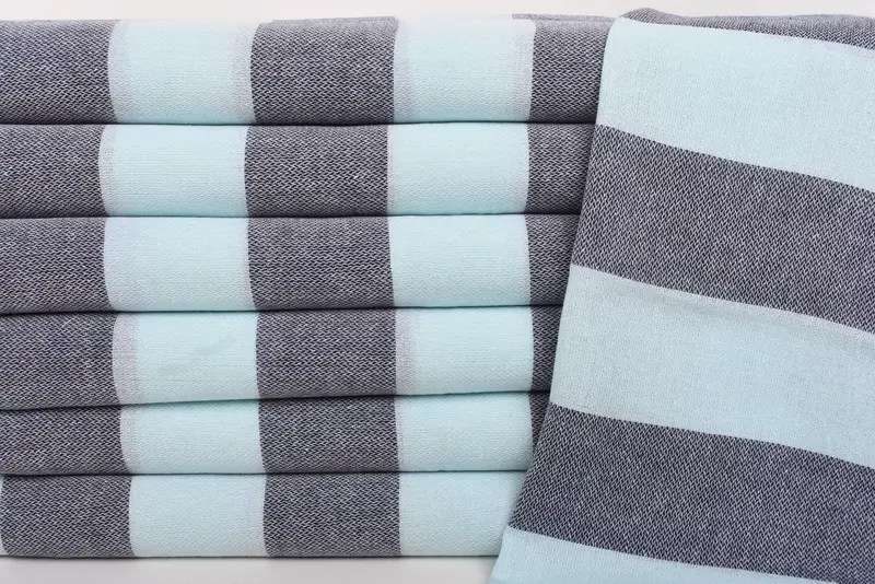 Wedding Favors, 40x18 Cotton Striped Towel, Wedding Hand Made Gift, Monogram Hand Towel, Kitchen Towel, First Wedding Anniversary Gift, Custom Gifts - 3
