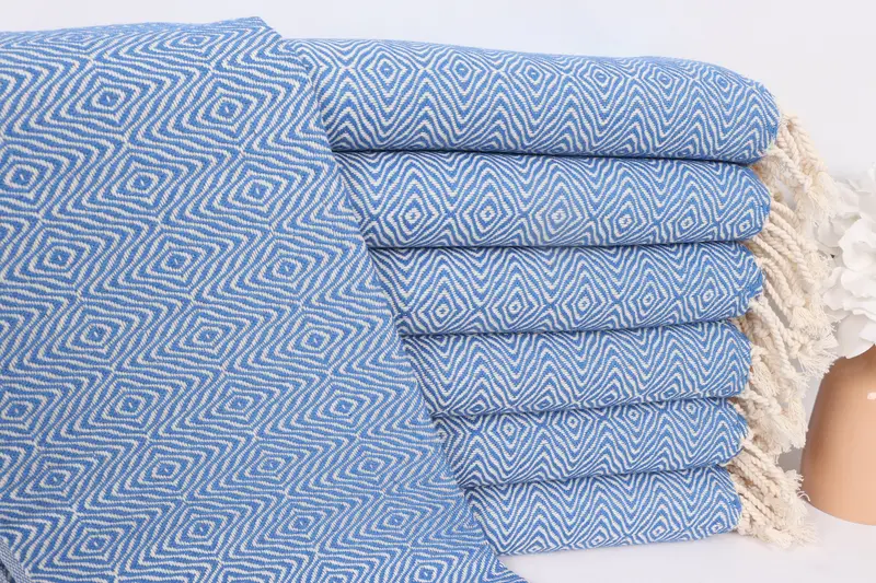 36x18 Cotton Zigzag Diamond Towel, Embroidery Towels, Bridesmaid Gifts, Beach Theme Bachelorette Party, Small Bath Towels, Kitchen Towel - 1