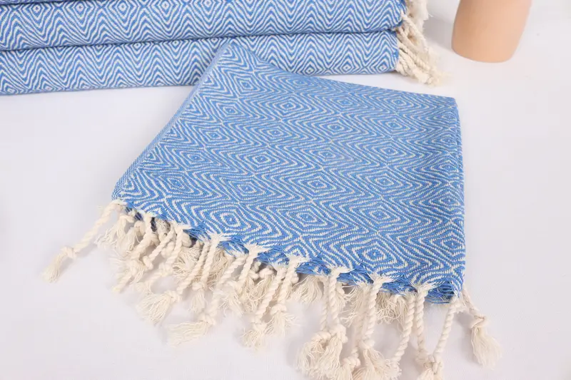 36x18 Cotton Zigzag Diamond Towel, Embroidery Towels, Bridesmaid Gifts, Beach Theme Bachelorette Party, Small Bath Towels, Kitchen Towel - 5