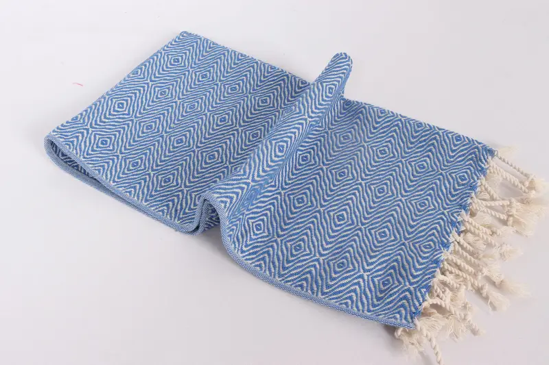 36x18 Cotton Zigzag Diamond Towel, Embroidery Towels, Bridesmaid Gifts, Beach Theme Bachelorette Party, Small Bath Towels, Kitchen Towel - 6