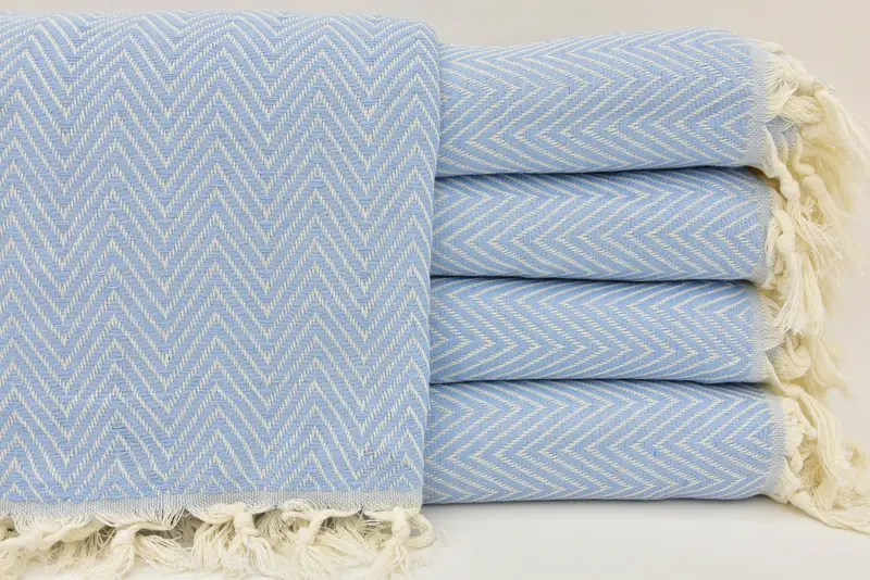 Christmas Gift Tags, Decorative Blanket, Woven Throw Blanket, Large Beach Towel Personalized, 96x80 Cotton Chevron Towel, Housewarming Gift - 4
