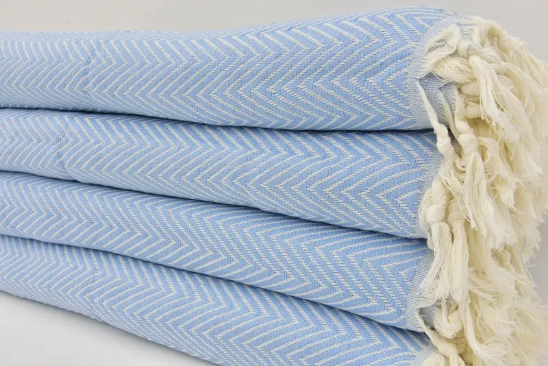 Christmas Gift Tags, Decorative Blanket, Woven Throw Blanket, Large Beach Towel Personalized, 96x80 Cotton Chevron Towel, Housewarming Gift - 3