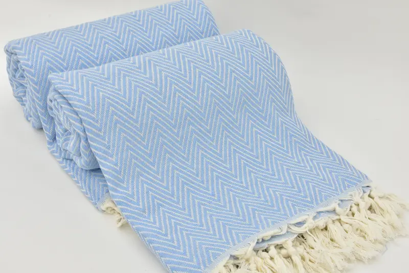 Christmas Gift Tags, Decorative Blanket, Woven Throw Blanket, Large Beach Towel Personalized, 96x80 Cotton Chevron Towel, Housewarming Gift - 2