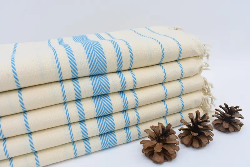 Summer Towel, Beach Wedding Favor, Fouta towel, Bachelor Gift, 70x40 Cotton Striped Towel, Bridal Shower Gift, Wedding Towel, Quick-Dry Beach Towel - 2