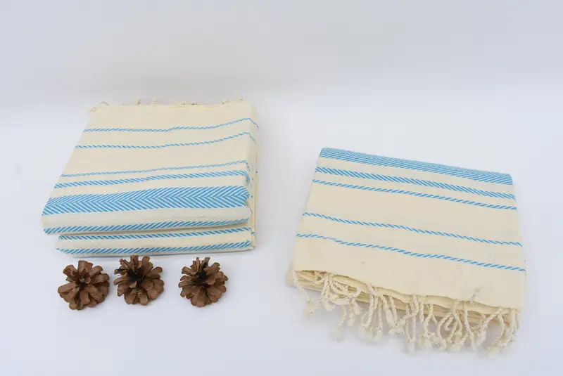 Summer Towel, Beach Wedding Favor, Fouta towel, Bachelor Gift, 70x40 Cotton Striped Towel, Bridal Shower Gift, Wedding Towel, Quick-Dry Beach Towel - 7