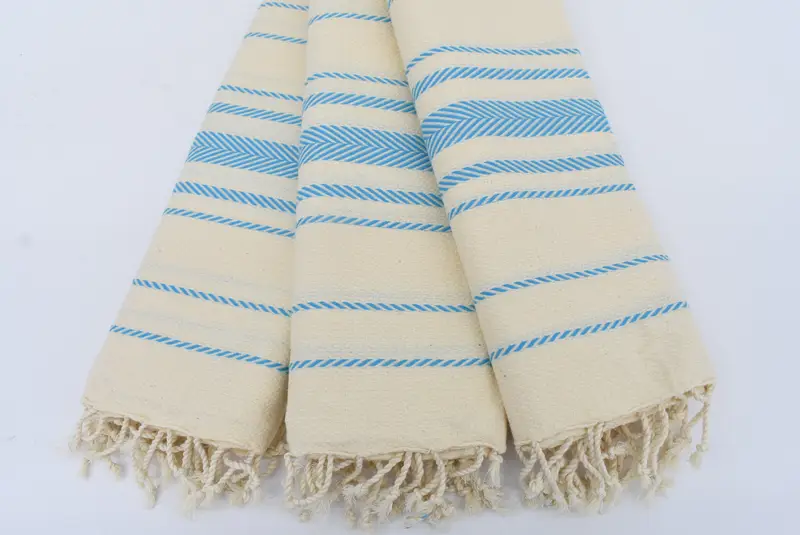 Summer Towel, Beach Wedding Favor, Fouta towel, Bachelor Gift, 70x40 Cotton Striped Towel, Bridal Shower Gift, Wedding Towel, Quick-Dry Beach Towel - 3