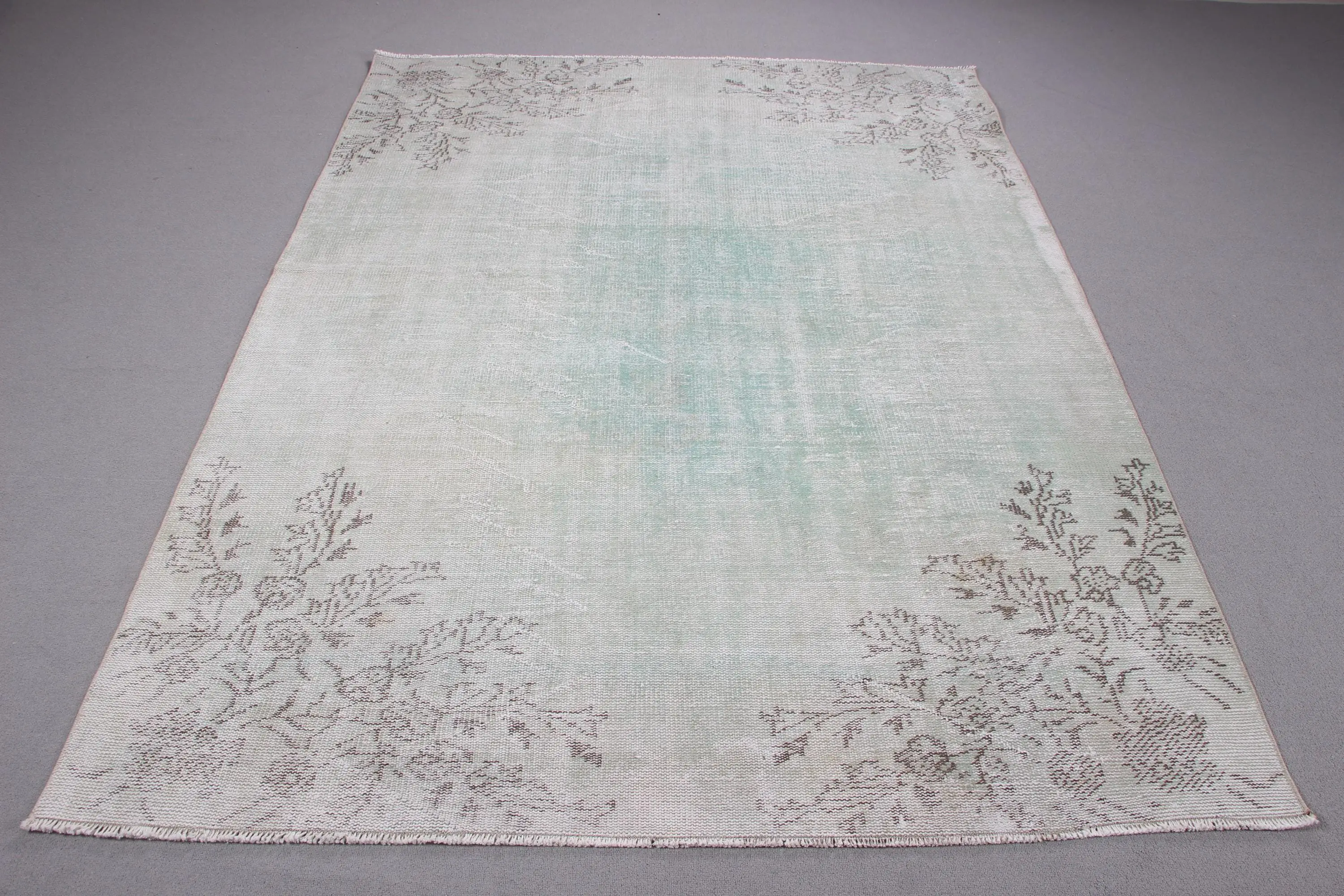 Vintage Halı, Büyük 5.5x7.5 ft Halı, Beyaz Oryantal Halı - 1