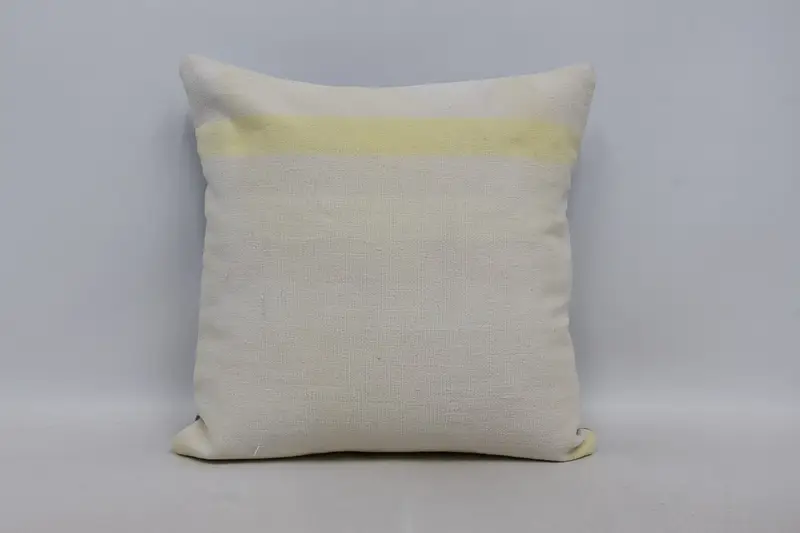 Turkish Corner Pillow Cover, Natural Pillow, Pillow, Pillow for Couch, Vintage Kilim Throw Pillow, Kilim Cushion Sham, 22x22 Beige Cushion Case - 1