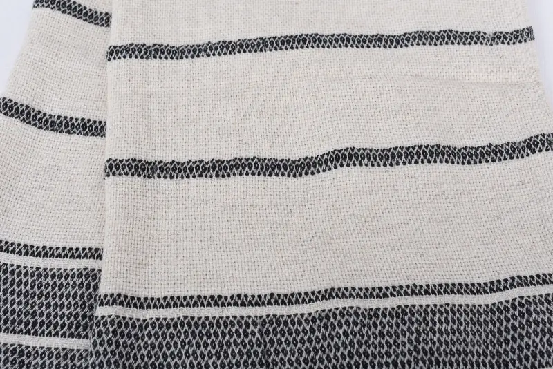Gift For Boyfriend, Custom Hand Towel, Custom Name Towel, Towel With Name, 40x20 Linen Striped Towel, Monogram Kitchen Towel, Bathroom Towels - 4
