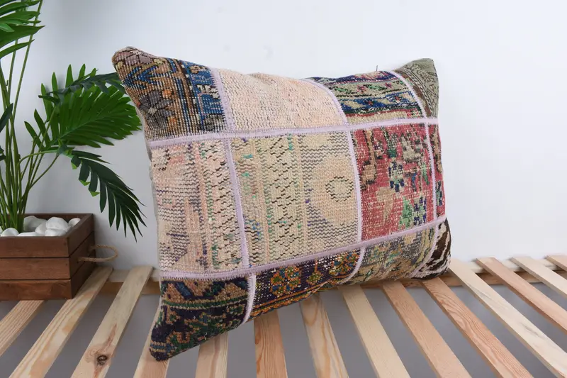 Art Deco Cushion Cover, Boho Pillow, Pillow for Sofa, Turkish Pillow, Pillow, Square Throw Pillow Case, 20x28 Beige Pillow, Pet Cushion - 4