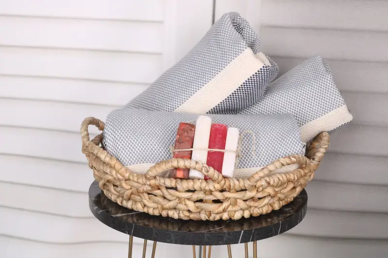 Geschenke für Wohnkultur, monogrammiertes türkisches Handtuch, 70x40 Baumwollgeometrische Handtuch, Hauswärmegeschenk, bester Freund Geschenk, Hochzeitsgeschenke Handtuch, Bio -Handtuch - 4