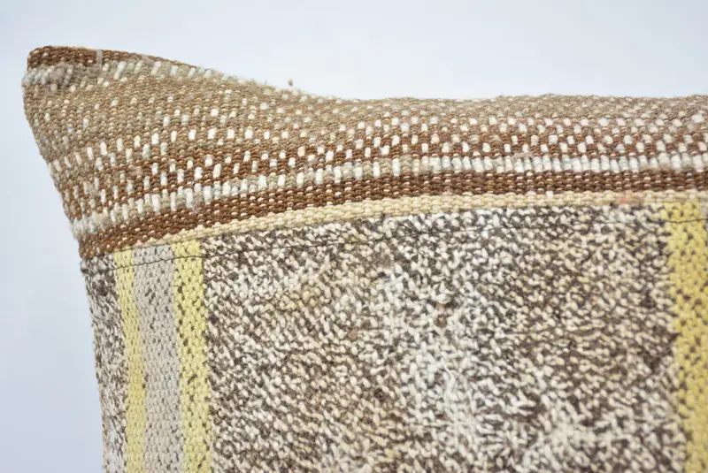 Turkish Kilim Pillow, 16x24 Brown Pillow, Outdoor Cushion Cover, Vintage Kilim Pillow, Traditional Cushion Cover, Kilim Pillow Cover, Pillow Cover - 2