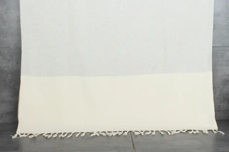 Light Gray Turkish Cotton Towel, Chevron Pattern, Bridesmaid Gift, 36x71 Inches