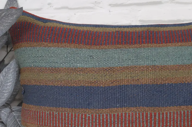 Boho Pillow, Boho Chic Cushion Case, 20x28 Blue Cushion, Customized Pillow Sham, Kilim Pillow Cover, Vintage Kilim Pillow, Couch Pillow Case, Pillow - 2