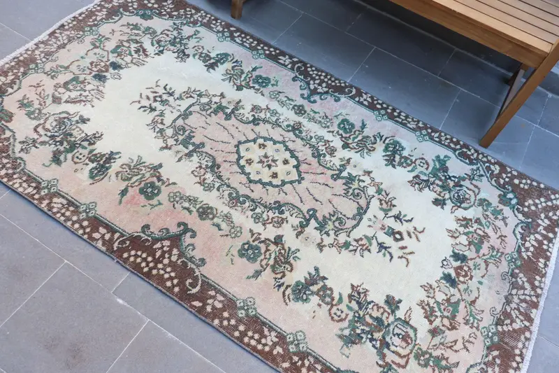 Alfombra abstracta marrón, 3,7x6,7 ft Chic Home Decor