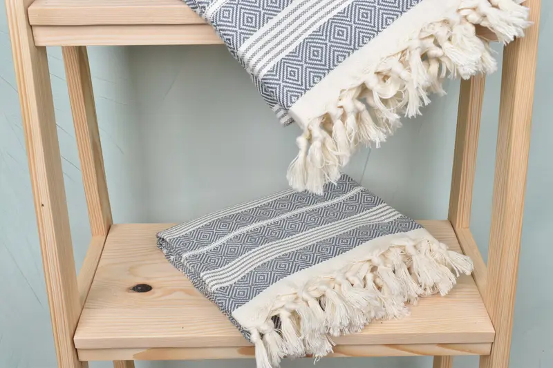 Bridesmaid Gift, Handmade Turkish hammam towel, Wedding Gift Ideas, Home Decor Gifts, Best Beach Towel, Hammam Towel USA, 70x38 Cotton Diamond Towel - 5