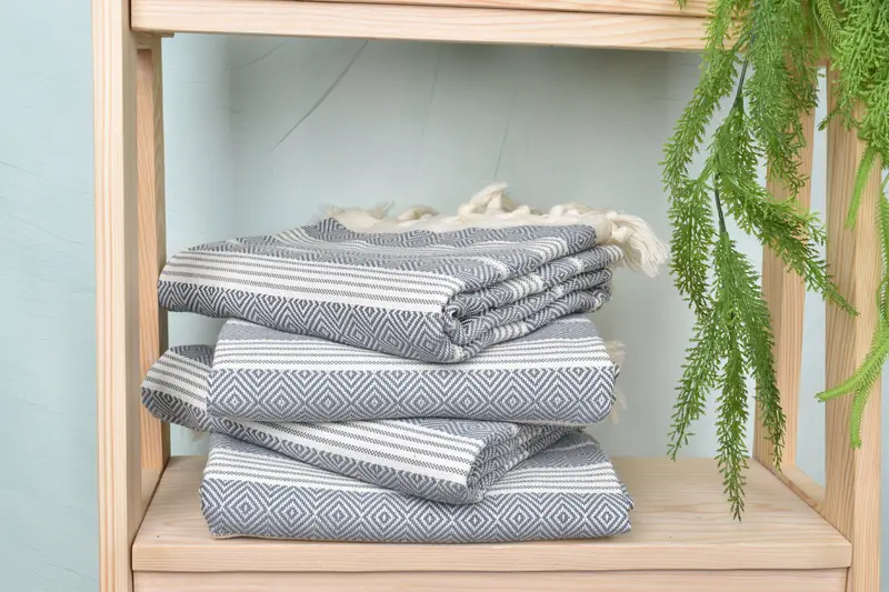 Bridesmaid Gift, Handmade Turkish hammam towel, Wedding Gift Ideas, Home Decor Gifts, Best Beach Towel, Hammam Towel USA, 70x38 Cotton Diamond Towel - 7