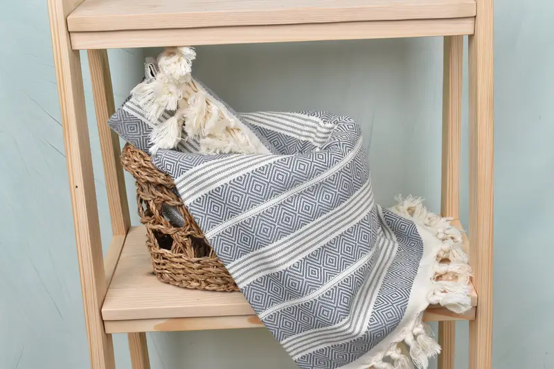 Bridesmaid Gift, Handmade Turkish hammam towel, Wedding Gift Ideas, Home Decor Gifts, Best Beach Towel, Hammam Towel USA, 70x38 Cotton Diamond Towel - 4