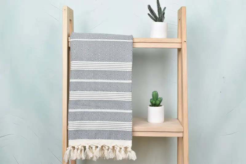 Bridesmaid Gift, Handmade Turkish hammam towel, Wedding Gift Ideas, Home Decor Gifts, Best Beach Towel, Hammam Towel USA, 70x38 Cotton Diamond Towel - 8