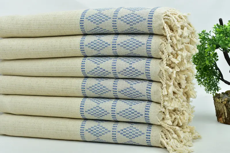 Peshtemal Towel, Personalized Turkish Towel, 70x36 Linen Kilim Design Towel, Personalized Bridesmaid Gift, Home Decor Towel, Embroidered Beach Towel - 3
