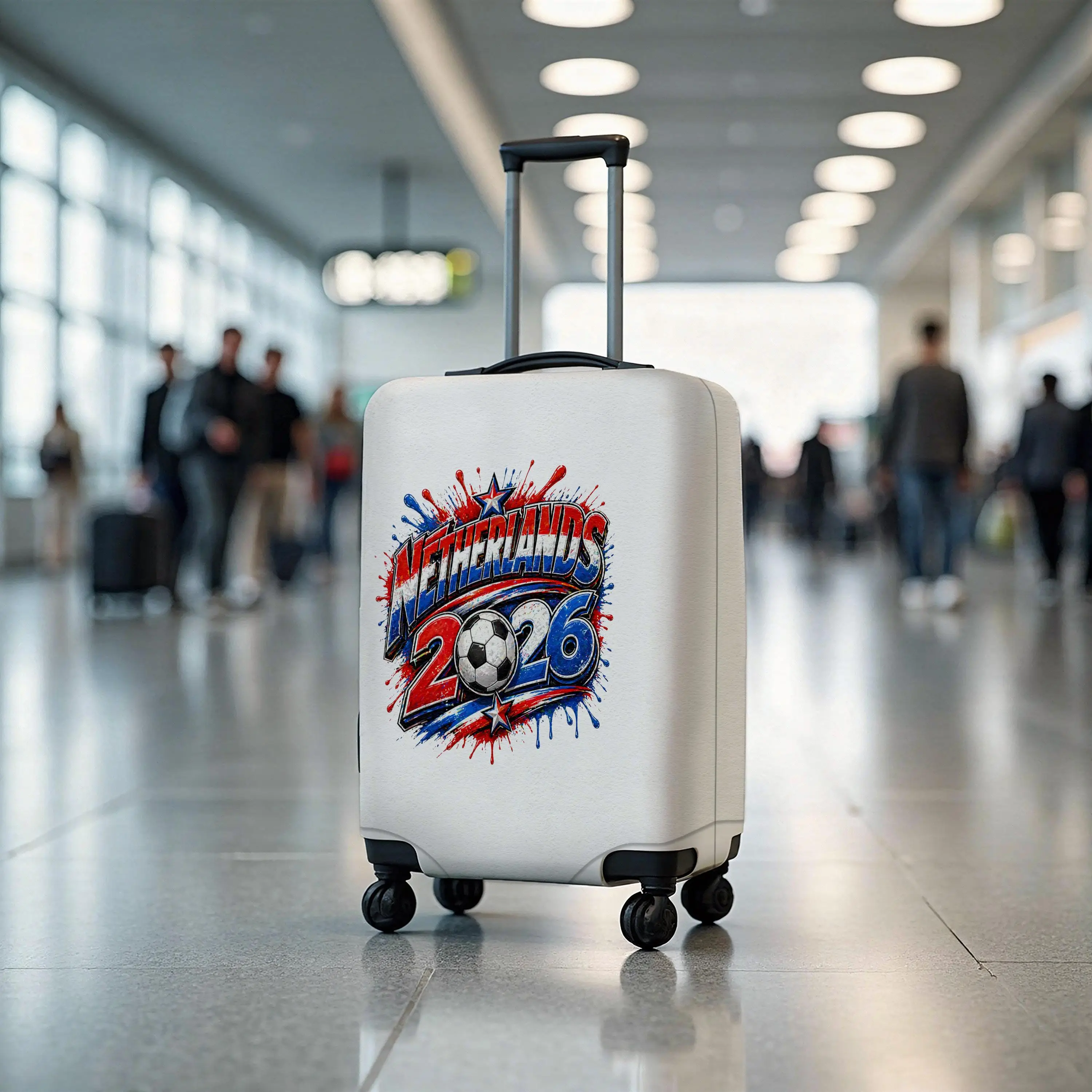 Niederländische Fußball-Gepäckabdeckung, 2026-Fan-Kofferschutz mit lebendigem Sportdesign - 1