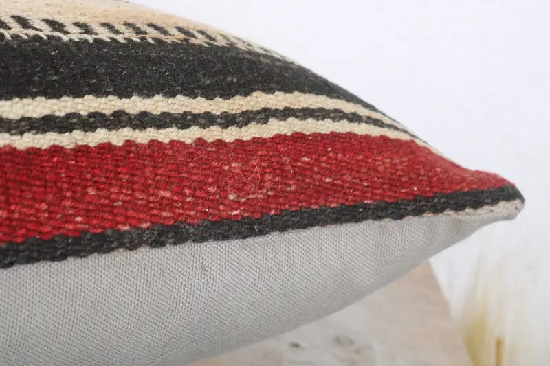 12x20 White Pillow, Turkish Pillow, Pillow Case, Kilim Pillow, Vintage Kilim Throw Pillow, Decorative Bolster Cushion Case, Yoga Cushion - 6
