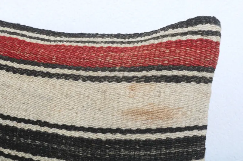 12x20 White Pillow, Turkish Pillow, Pillow Case, Kilim Pillow, Vintage Kilim Throw Pillow, Decorative Bolster Cushion Case, Yoga Cushion - 5