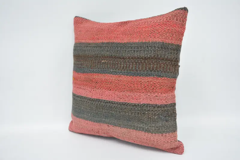 Red & Green Embroidered Throw Pillow, 12x12 Inch Size Pillow - 4