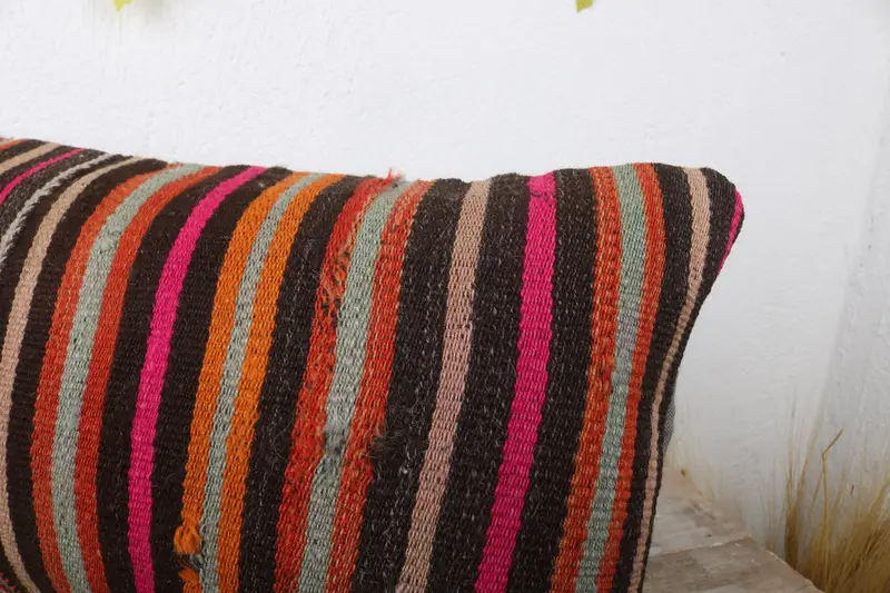 12x24 Orange Pillow Cover, Vintage Pillow, Interior Designer Pillow, Boho Pillow Sham Cover, Ethnic Throw Pillow Cover, Pillow Case - 5