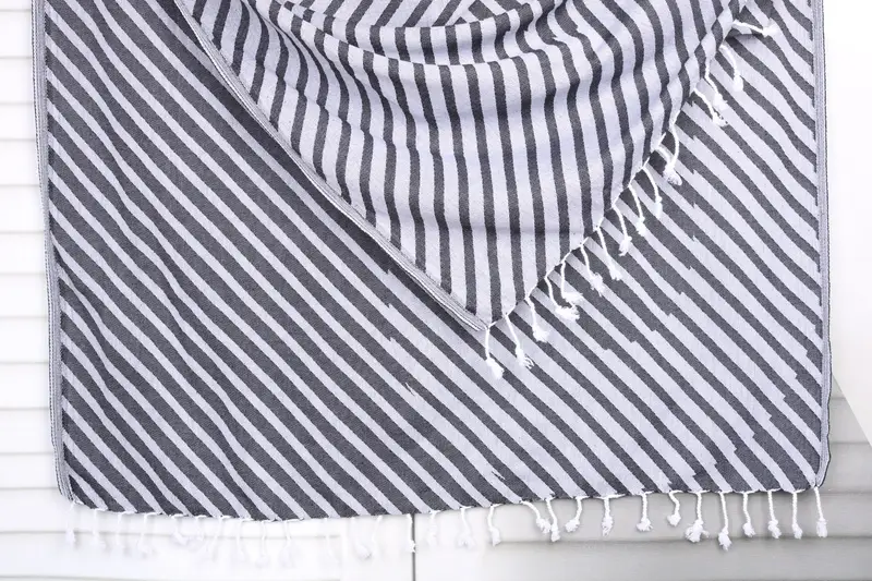 Handmade Gift, 70x40 Cotton Striped Towel, Luxury Turkish peshtemal beach towel, Quick-Dry Beach Towel, Custom Wedding Gifts, Home Decor Gifts - 1