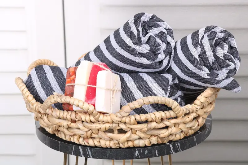 Handmade Gift, 70x40 Cotton Striped Towel, Luxury Turkish peshtemal beach towel, Quick-Dry Beach Towel, Custom Wedding Gifts, Home Decor Gifts - 5