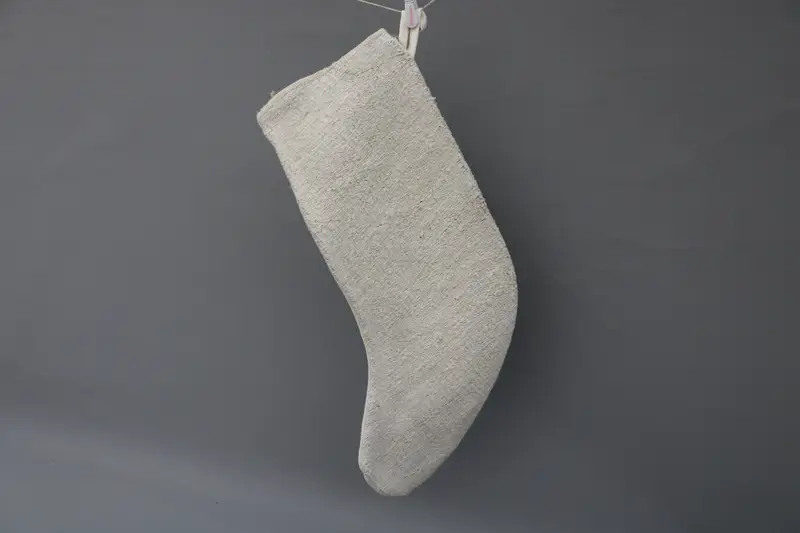 Beyaz Süslü Bej Noel Çorabı, Şenlikli Tatil Çorabı