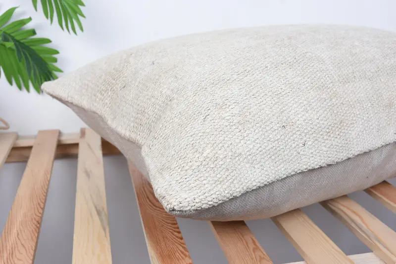 Square Throw Pillow Cover, Vintage Kilim Throw Pillow, 20x28 Beige Cushion, Pillow for Couch, Cushion Cover, Vintage Pillow - 6