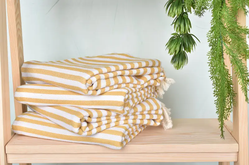 Best Wedding Gift, Maid Of Honor Gift, Bachelor Gifts, 70x40 Cotton Striped Towel, Absorbent Turkish towel, Organic Turkish towel, Custom Bath Towel - 7
