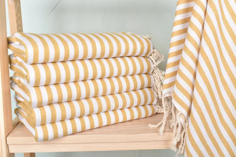Best Wedding Gift, Maid Of Honor Gift, Bachelor Gifts, 70x40 Cotton Striped Towel, Absorbent Turkish towel, Organic Turkish towel, Custom Bath Towel - 1