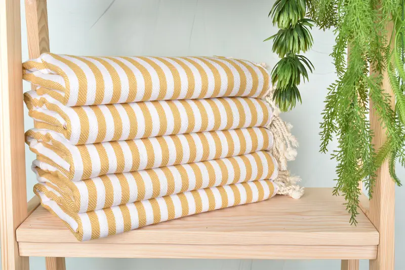 Best Wedding Gift, Maid Of Honor Gift, Bachelor Gifts, 70x40 Cotton Striped Towel, Absorbent Turkish towel, Organic Turkish towel, Custom Bath Towel - 2