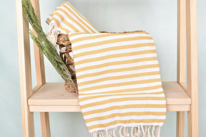 Best Wedding Gift, Maid Of Honor Gift, Bachelor Gifts, 70x40 Cotton Striped Towel, Absorbent Turkish towel, Organic Turkish towel, Custom Bath Towel - 4
