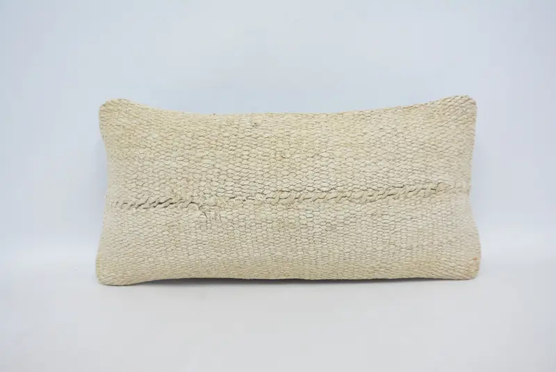 Pillow for Sofa, Interior Designer Pillow, Pillow Sham, 12x24 Beige Pillow Case, Customized Pillow Cover, Pillow for Couch, Kilim Rug Pillow Case - 1