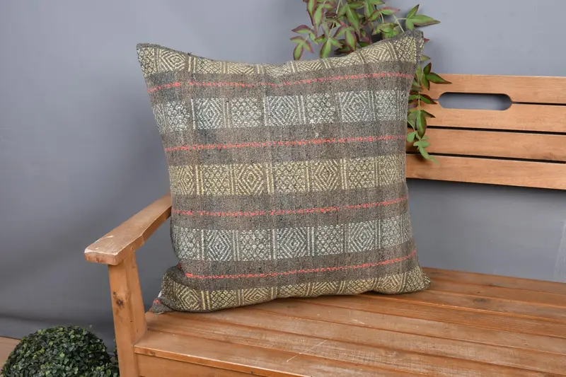 Almohada bordada del suroeste, almohada decorativa 24x24 pulgadas