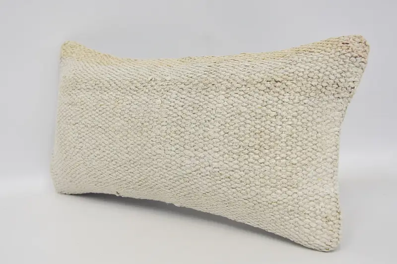 Pet Pillow, Vintage Kilim Pillow, Kilim Pillow, Turkish Pillow, 8x16 Beige Pillow Cover, Pillow, Bright Pillow Case, Outdoor Bolster Pillow - 4