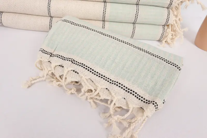Hand Size Towels, Bathroom Towels, 40x20 Linen Striped Towel, Turkish Tea Towel, Turkish Towel Monogram, Guest Towel, Wedding Gift, Embroidery Towel - 4