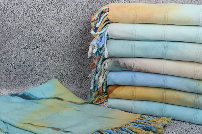 Monogram Beach Towel, Embroidered Towel, 64x38 Cotton Striped Tie Dye Towel, Handmade Gift, Unique Wedding Gift, Bridesmaid Gifts Personalized - 3