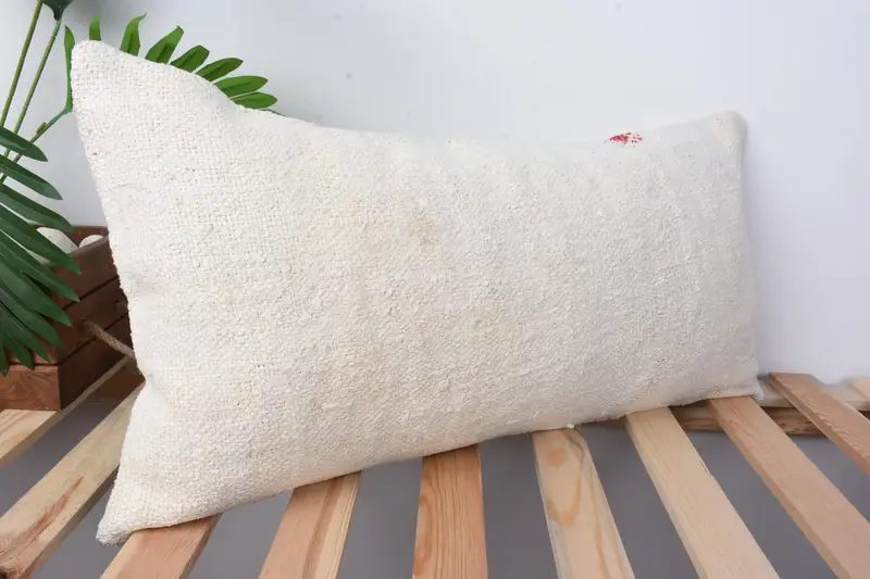 Custom Pillow Case, 12x24 White Pillow Sham, Interior Designer Pillow, Handmade Pillow Case, Pillow, Ethnical Kilim Rug Pillow, Gift Pillow - 5