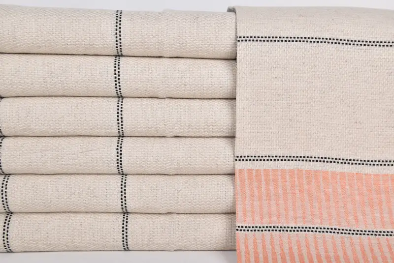 Onun için hediyeler, kişiselleştirilmiş el havlusu, büyükanne hediyesi, bekarlığa veda parti eşyaları, küçük banyo havluları, monogramlı el havlu, 40x20 keten çizgili havlu - 1