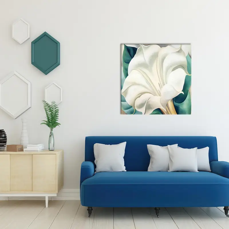 White Canvas Art, Modern Wall Decor, Luxury Art Decor, White Flower Art, Floral Artwork, Wall Hanging Decor, Home Decor Art, Canvas  Decor - 3