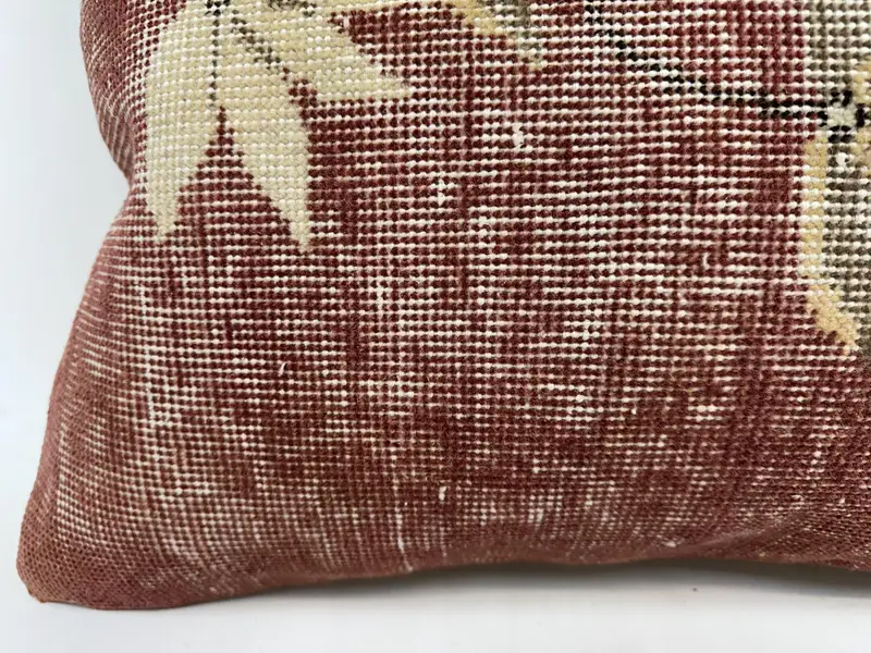 20x28 Red Pillow Case, Natural Pillow, Sofa Cushion Cover, Boho Pillow Sham Cover, Nomadic Pillow Sham, Turkish Pillow, Kilim Pillow, Cushion - 2